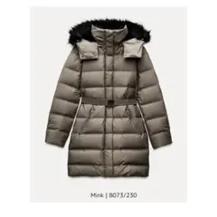 2026年最新】zara ザラ フェイクファーフーデッドダウンの人気アイテム