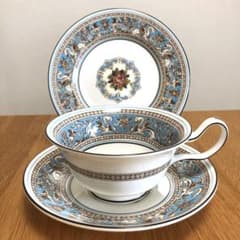 ウェッジウッドターコイズ黒壺 15.3cm・17.6cmプレート 4枚セツト