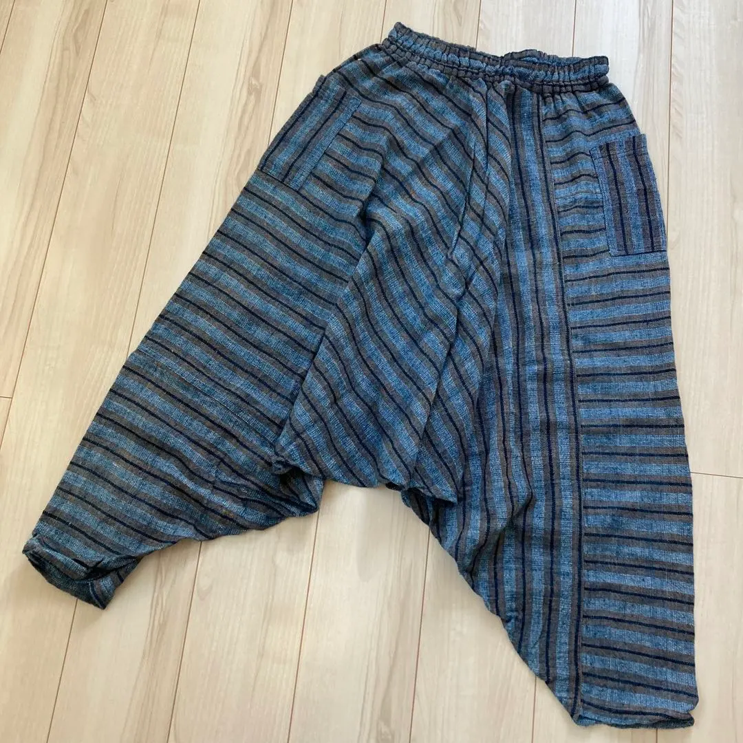 4335 うさとの服 usaato ムササビパンツサルエルパンツ藍染め