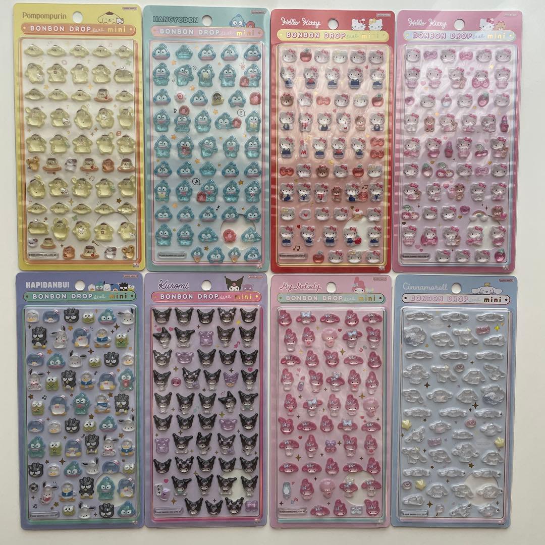 サンリオ　ボンボンドロップシールmini 8枚セット 楽天市場】サンリオキャラクターズ ボンボンドロップシール ミニ 8柄