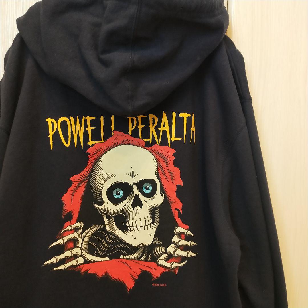 パウエルペラルタ Powellperalta 覗きスカル パーカー 黒タグ - メルカリ
