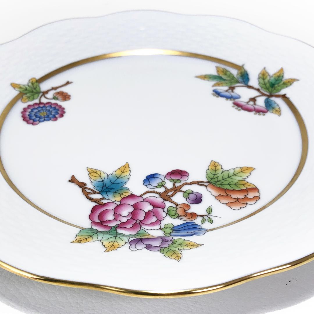 美品】ヘレンド／ヴィクトリア・ゴールド デザートプレート 金彩／HV01