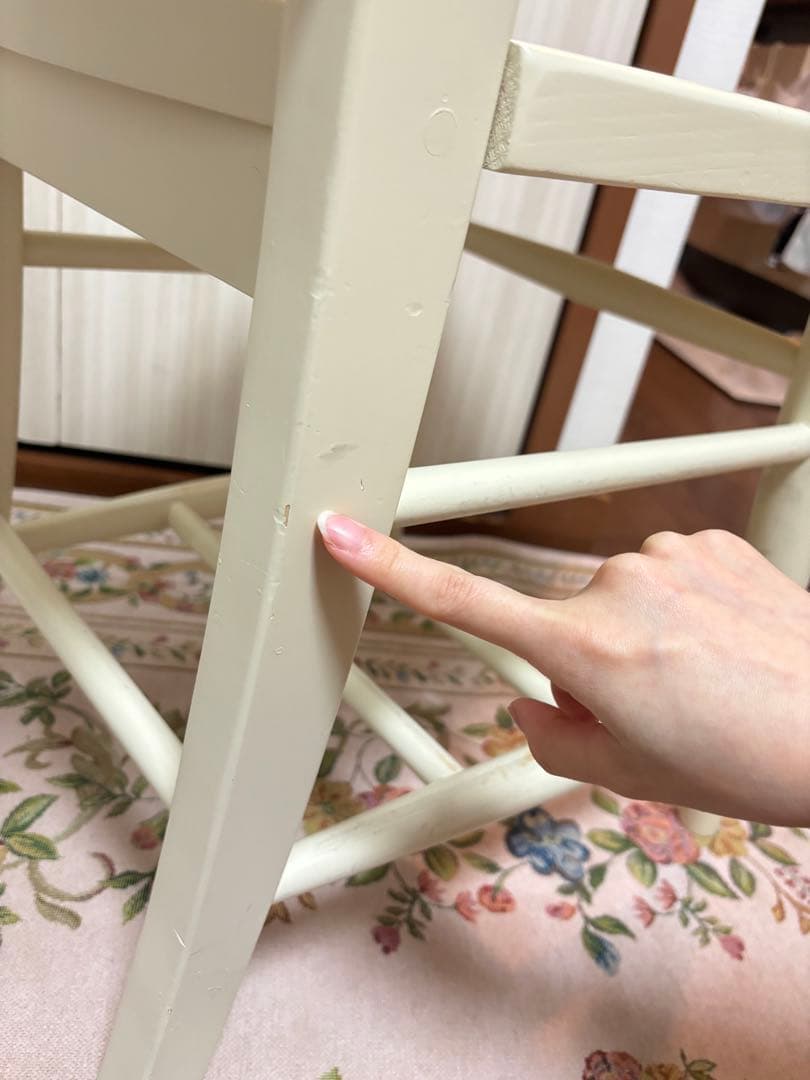 シャビーシック チャーチチェア ヴィンテージ 椅子 チェア 白家具