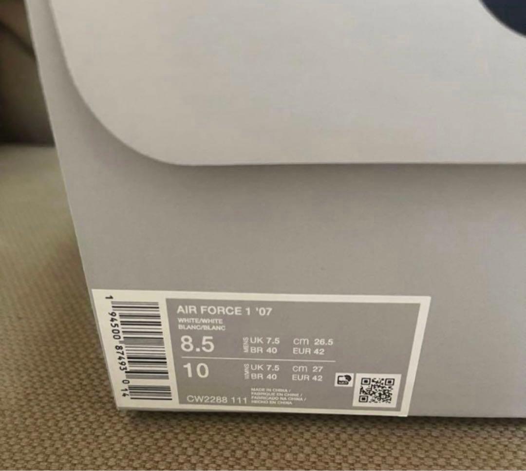 新品未使用品 Nike Air Force 1 ホワイト 26.5cm