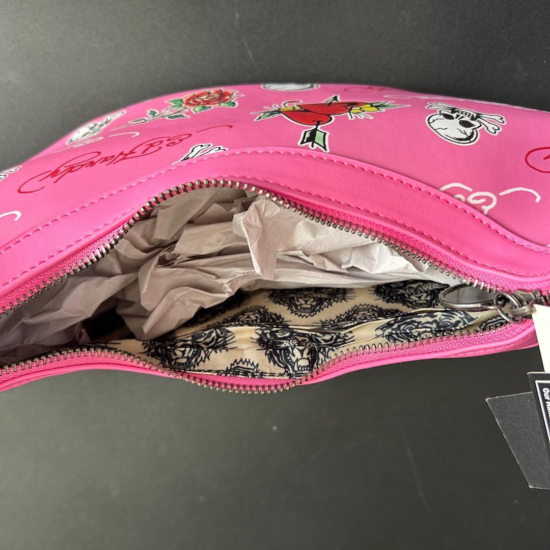新品】Ed Hardy エドハーディー スカル ハンドバッグ y2k ピンク