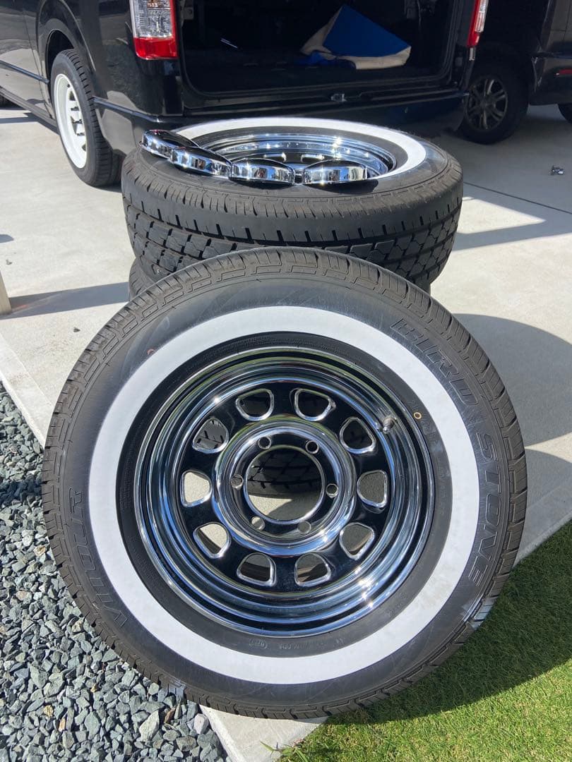 ハイエース デイトナ15インチ ホワイトリボン① - メルカリ