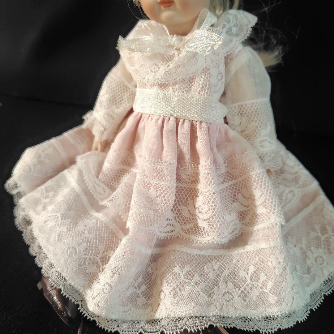30cm位のドール用ドレス 淡〜いピンクアンティークドレスとボネ - メルカリ