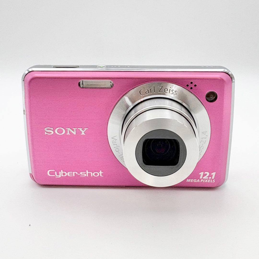 SONY Cyber-shot DSC-W220 ピンク コンデジ 充電器付 - メルカリ
