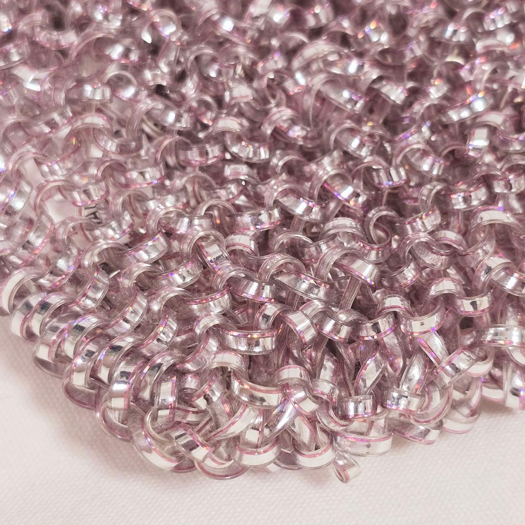 極美品✨アンテプリマ ピンクシルバー ミディアム スクエア チェーン