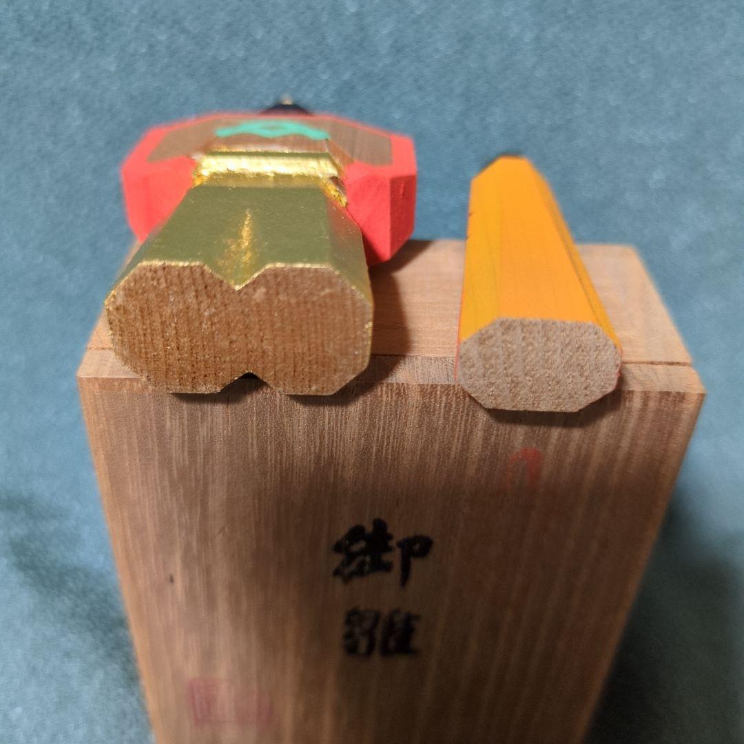 奈良一刀彫り 雛人形 川口神泉 立雛 共箱付き 伝統工芸 木彫 - メルカリ