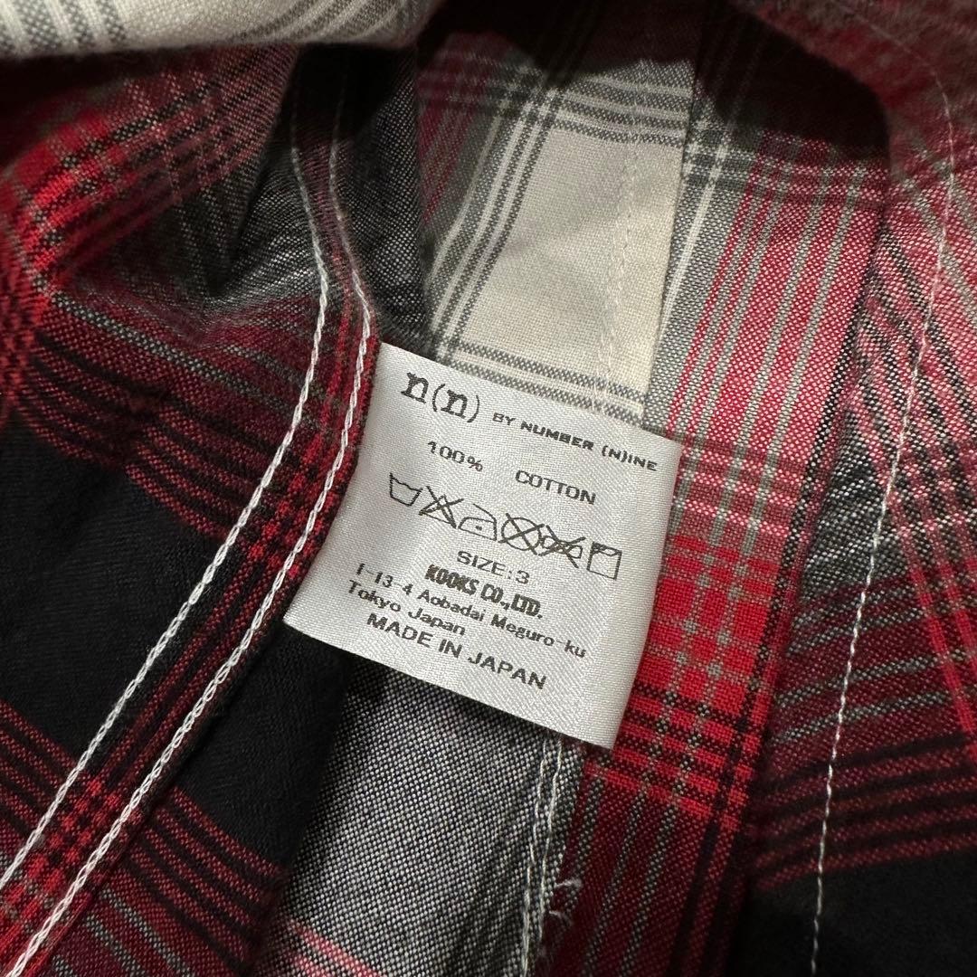 Number (N)ine 05AW ハイスト期 フード付きチェックシャツ - メルカリ