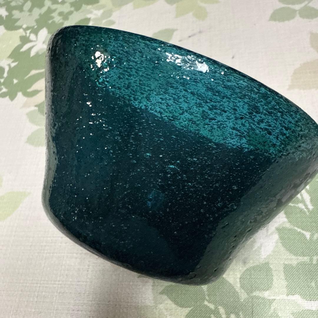 吹きガラス美しい鉢2個と一枚の皿 - メルカリ