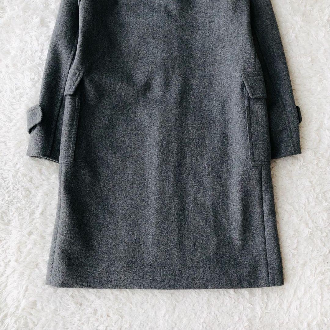 美品 アナイ メルトンダッフルコート 現行 ロング フォックスファー