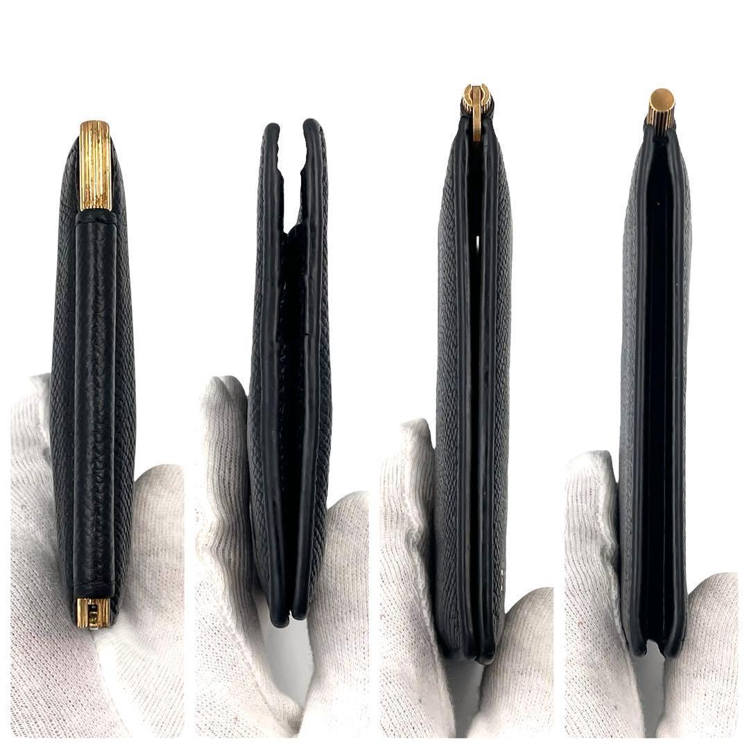 《超美品》TOM FORDトムフォード マネークリップ 本革 ゴールド金具 黒系