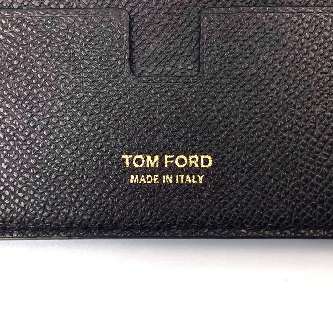 《超美品》TOM FORDトムフォード マネークリップ 本革 ゴールド金具 黒系
