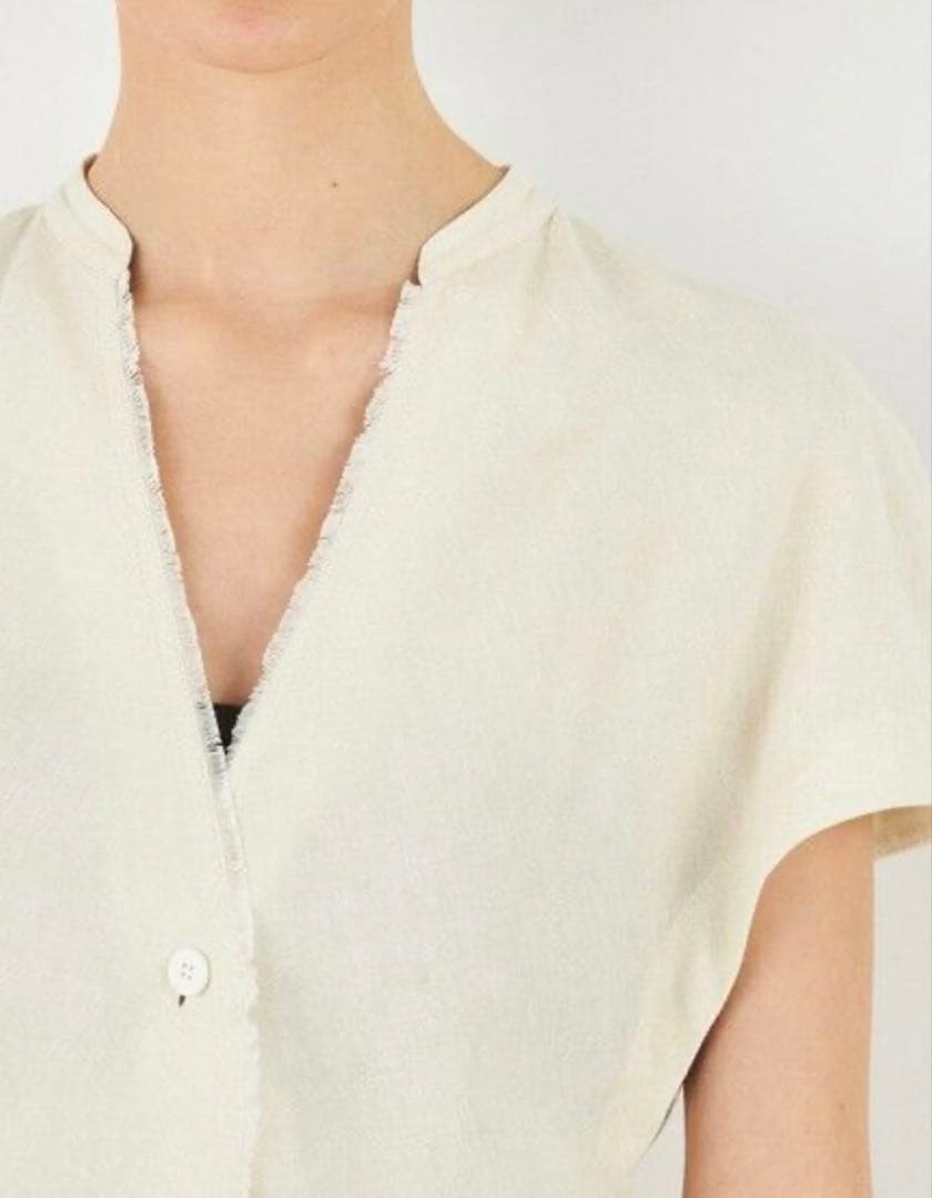 DES PRES スパークリネンハーフスリーブブラウス - メルカリ