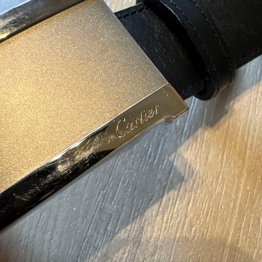 Cartier ブラック レザーベルト - メルカリ