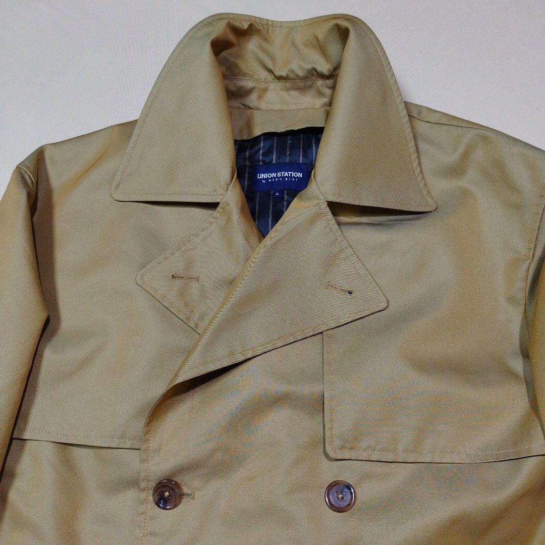 メンズビギ ユニオンステーション コットンギャバトレンチコート 光沢