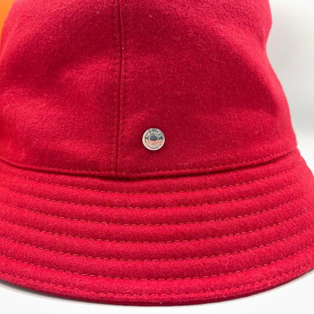 鑑定済・極美品☆エルメス カシミヤ カルヴィ バケットハット セリエ