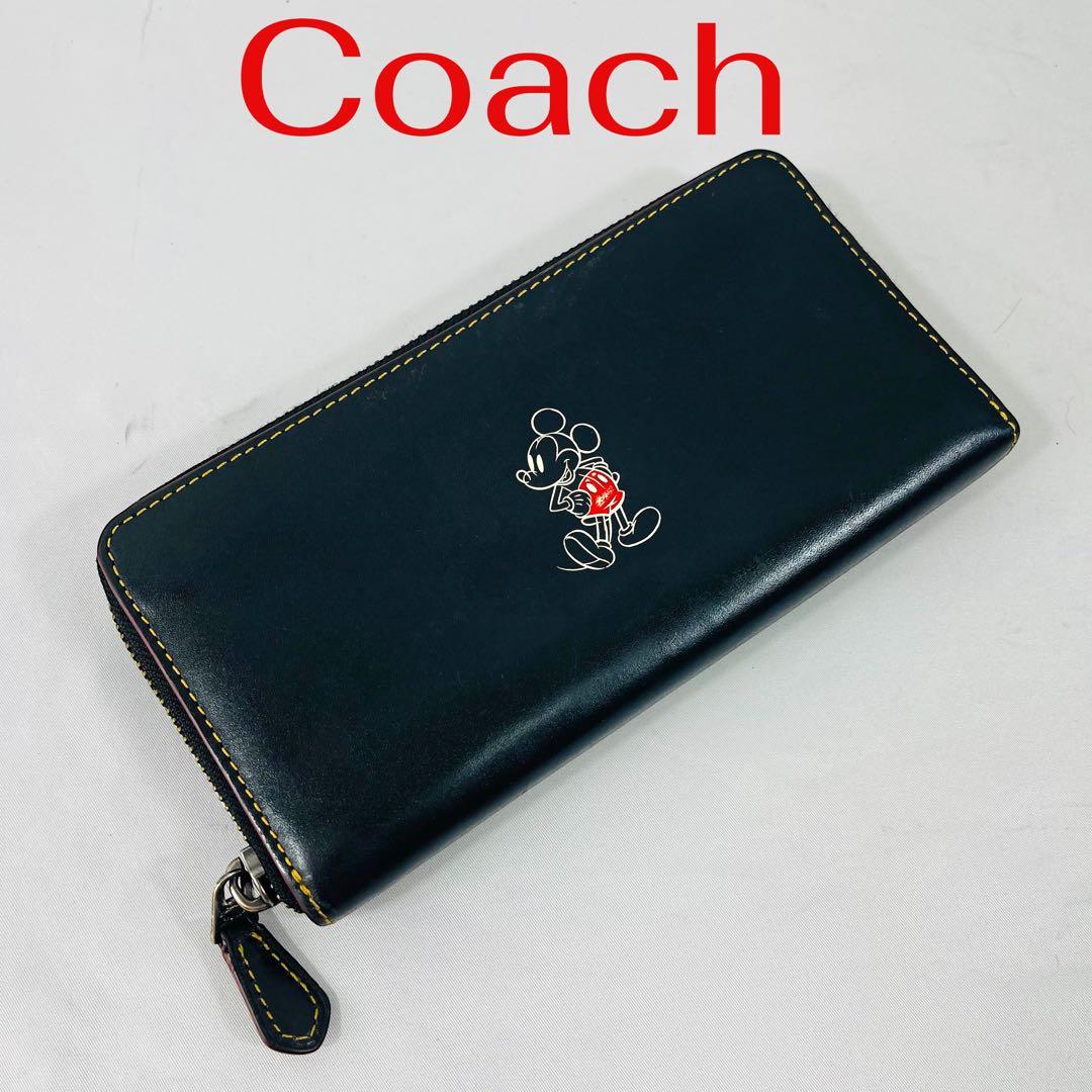 COACH コーチ ディズニー限定 ミッキーマウス ラウンドファスナー 長