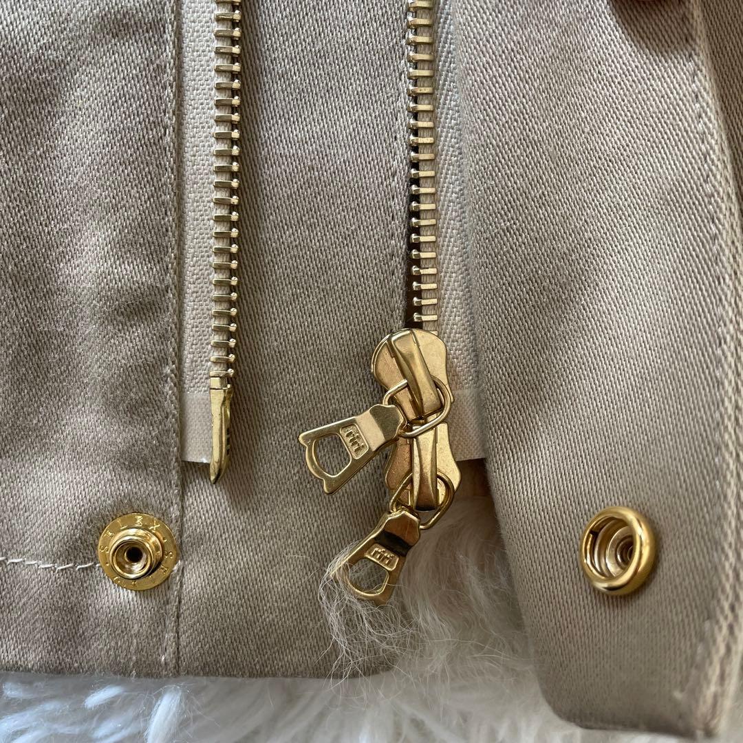 専用】ドゥロワージャケット ムートンコンビ 切り替え ベージュ 36