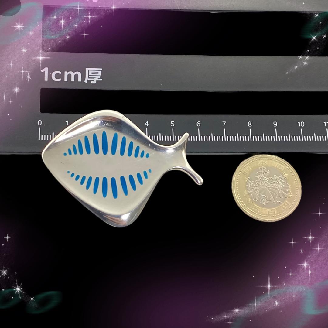 希少 美品ジョージジェンセン ブローチ ヘニングコッペル 343 魚 SV925