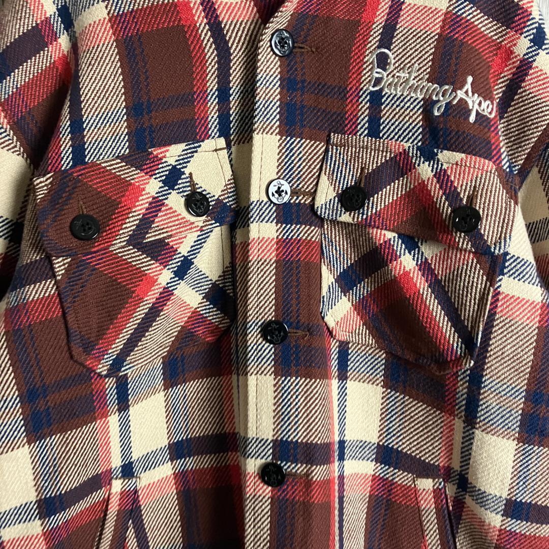 424【極美品 超人気モデル】アベイシングエイプ☆ラブジェネチェック