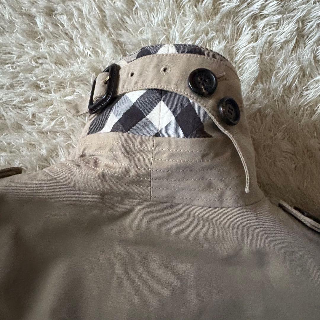 バーバリー トレンチコート ケンジントン ベルト メガチェック UK4 S