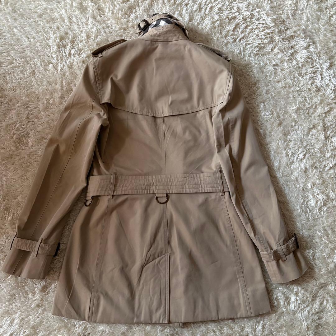 バーバリー トレンチコート ケンジントン ベルト メガチェック UK4 S