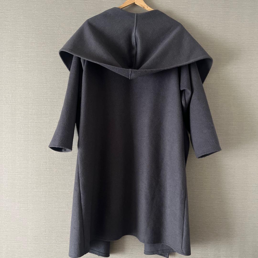 mizuiro ind ミズイロインド グレー ロングコート FREE - メルカリ