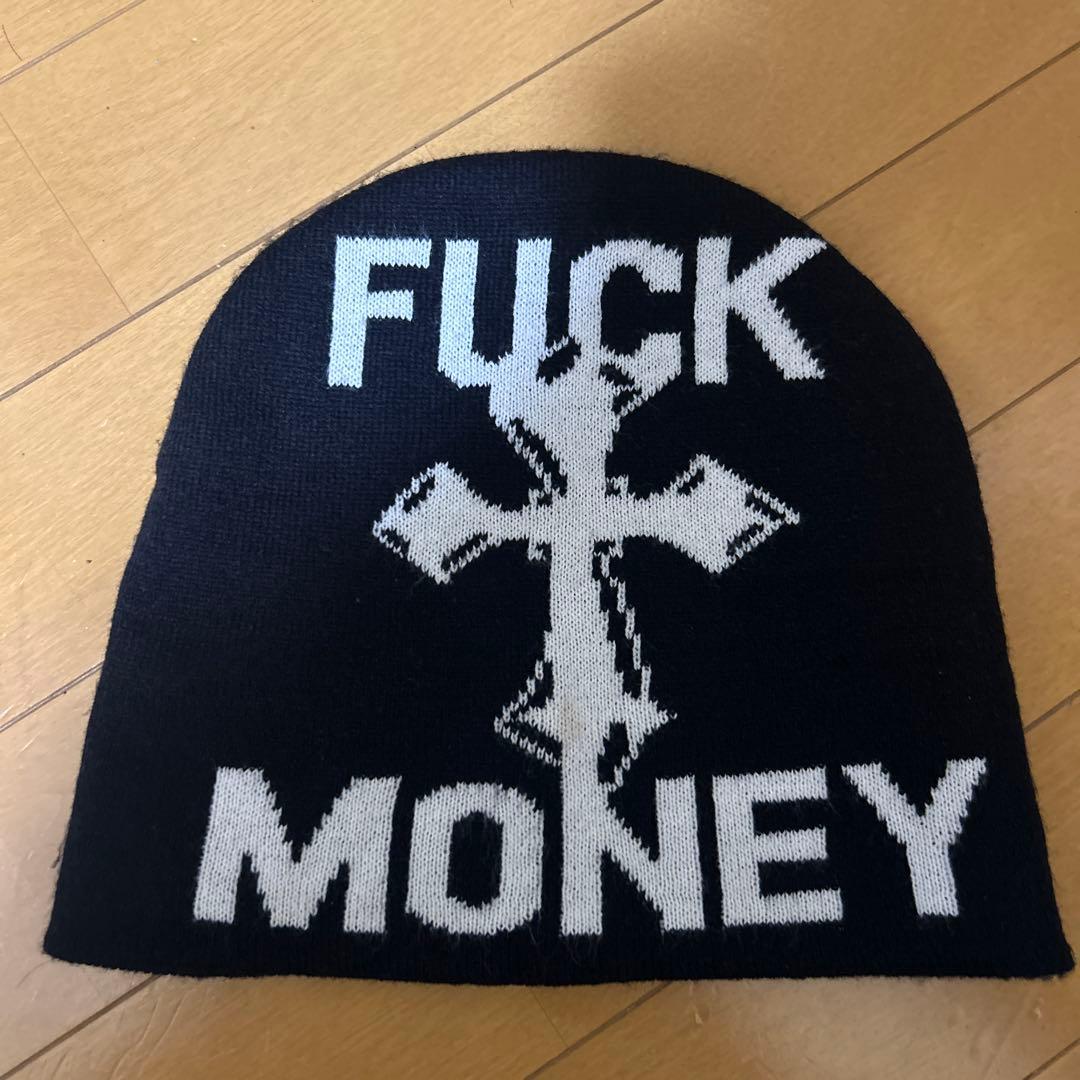 Supreme ニット帽 FUCK MONEY 黒 Supreme FUCK