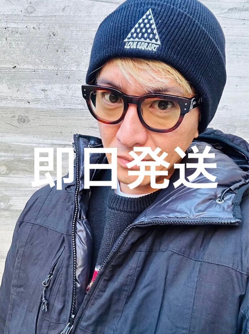 キムタク 私物 love ear art ニット帽 ブラック 黒 - メルカリ