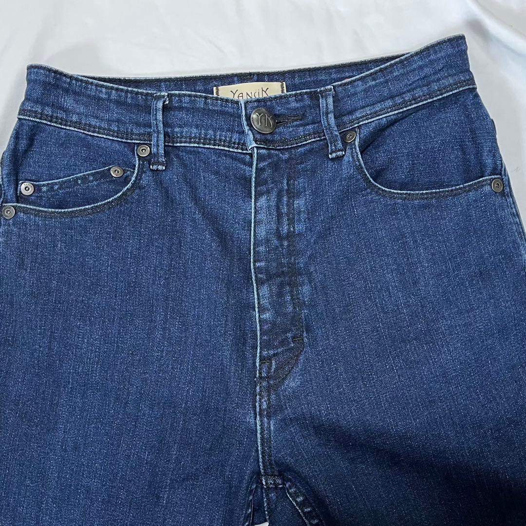 極美品】YANUK 金子綾 コラボ スリムフレア デニム 25 濃紺 INR