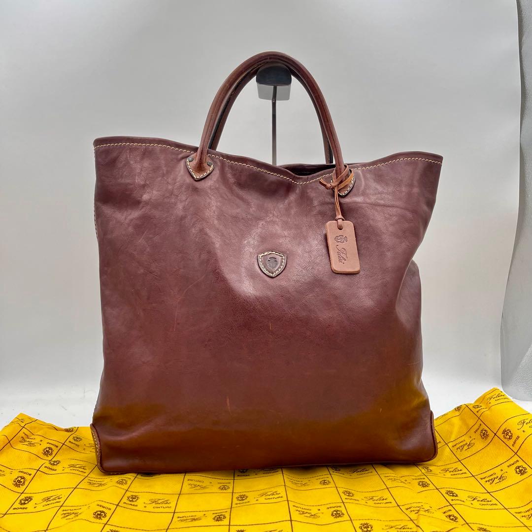 希少】Felisi フェリージ オールレザー トートバッグ ビジネス 保存袋