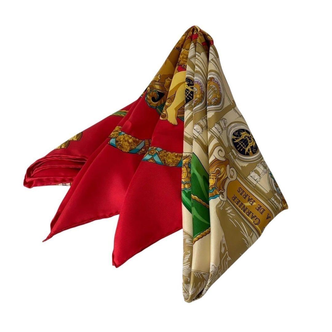 HERMES エルメス スカーフ 赤 金 マルチカラー 大判 カレ90 - メルカリ