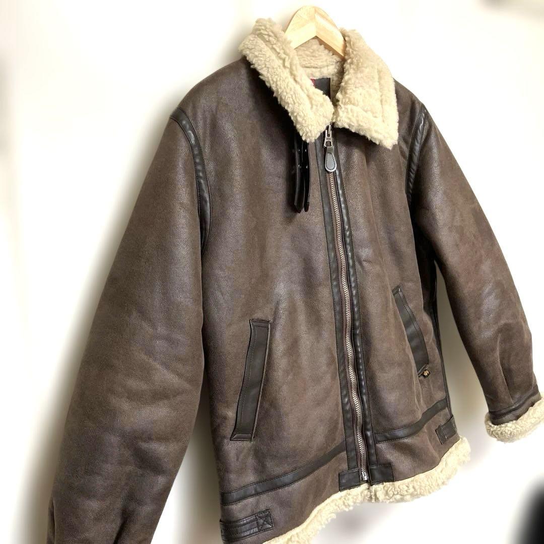 d*i様 アルファ B-3フライトジャケット フェイクレザー XLサイズ