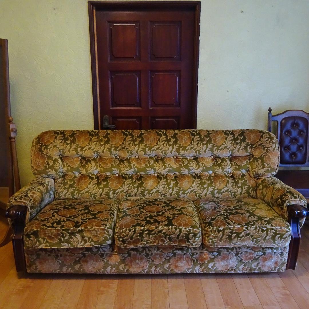 オールド Karimoku（カリモク）金華山セットシングル3人掛けセッと送料