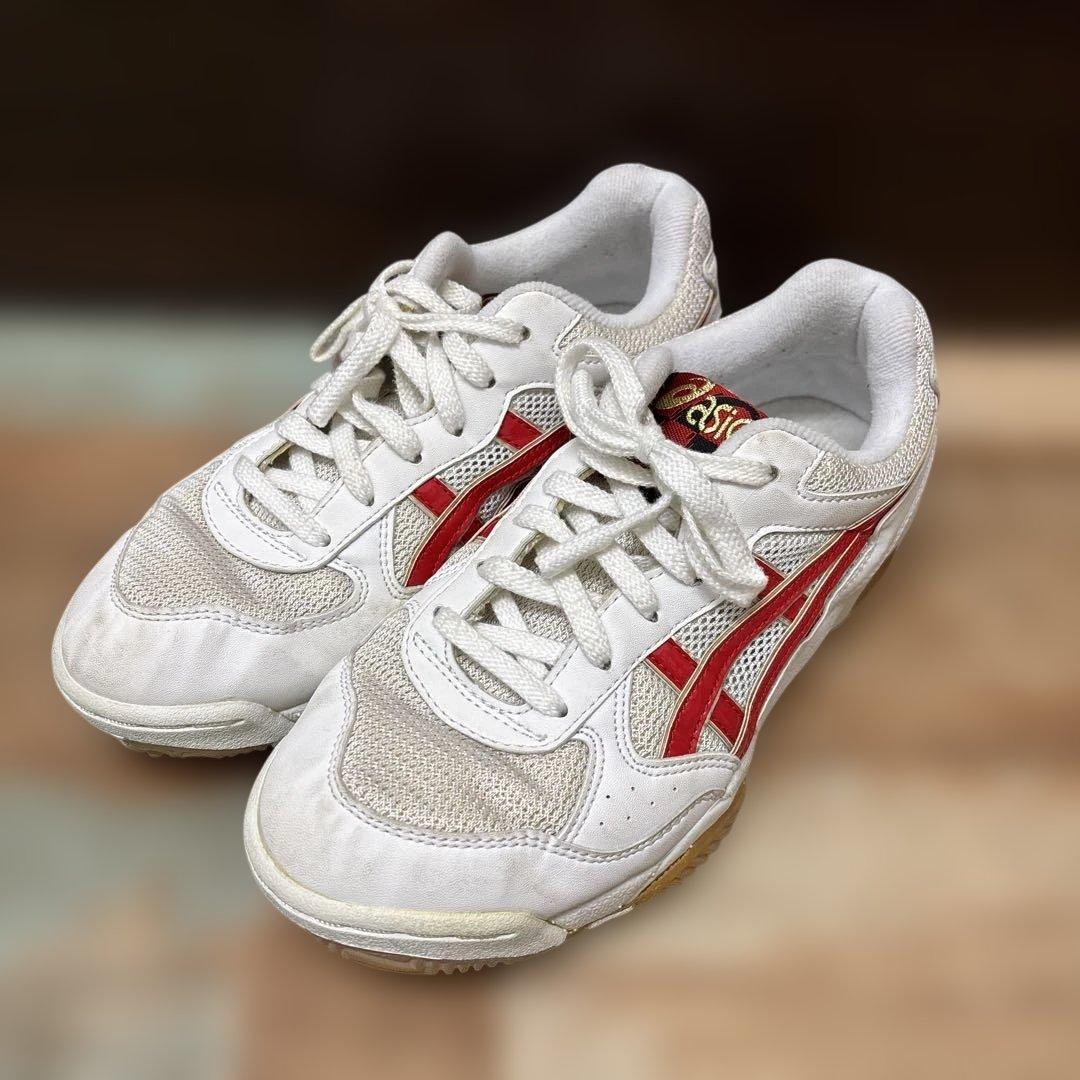 ASICS バレーボールシューズ 、室内用シューズ24.5cm ホワイト/レッド