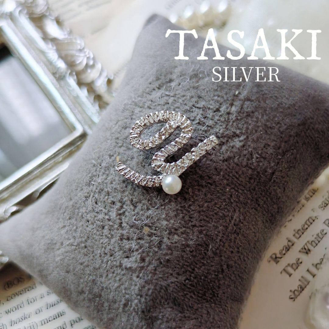 田崎真珠 タサキ あこや真珠 Y タックピン 本パール イニシャル