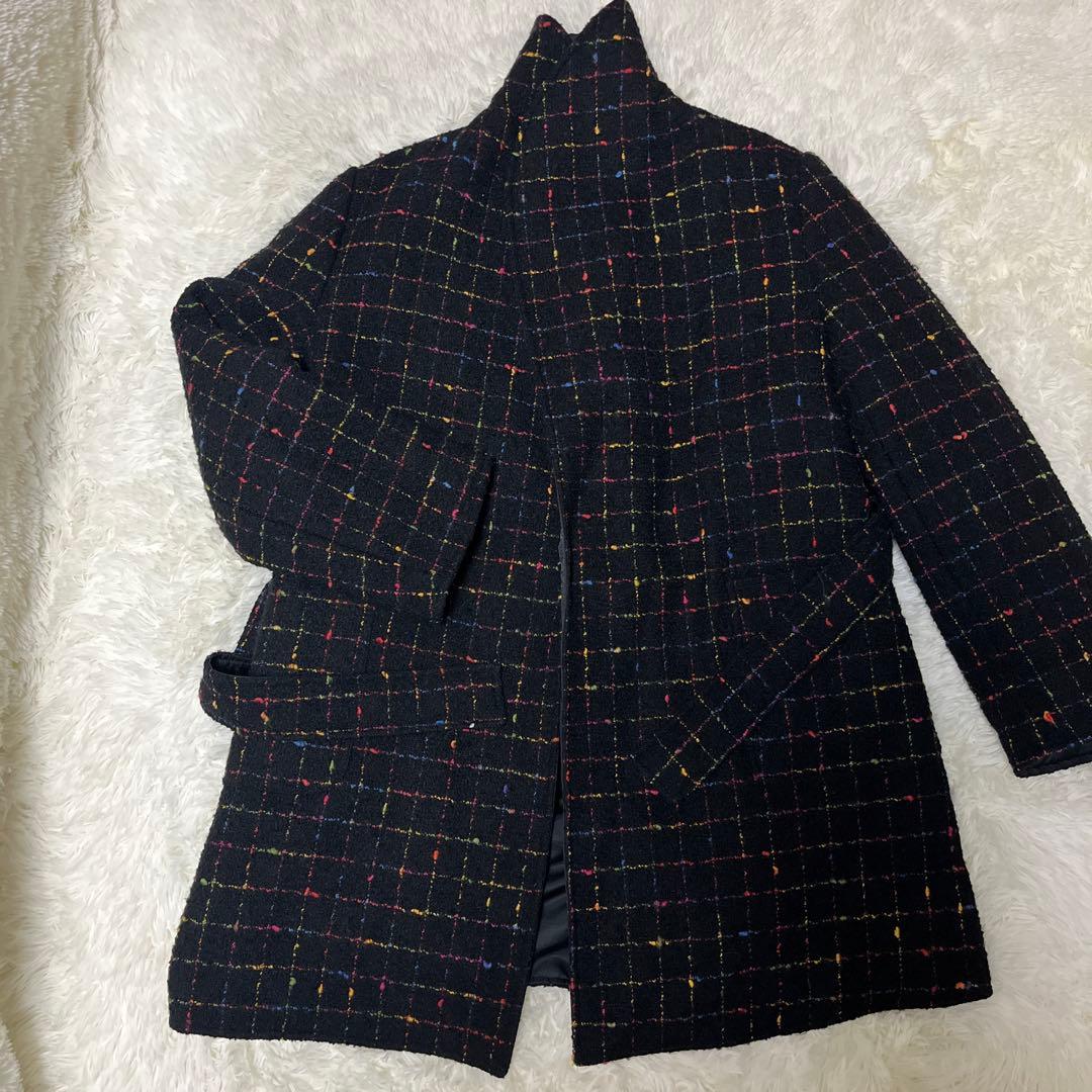 極美品】MISSONI ミッソーニ マルチカラーツイードコート 44 XL - メルカリ