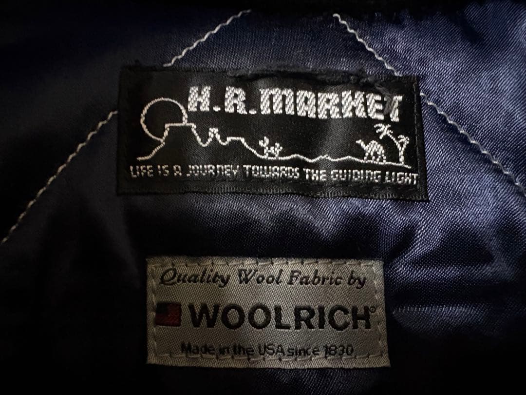 H.R.MARKET WOOLRICH チェック　エルボーパッチ　CPO 3