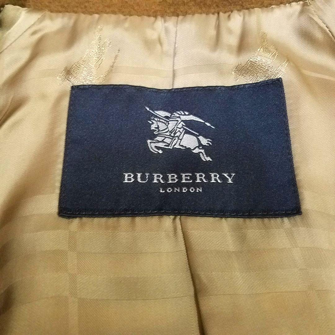 美品】バーバリーロンドン ロングコート 羊毛 カシミヤ ノバチェック