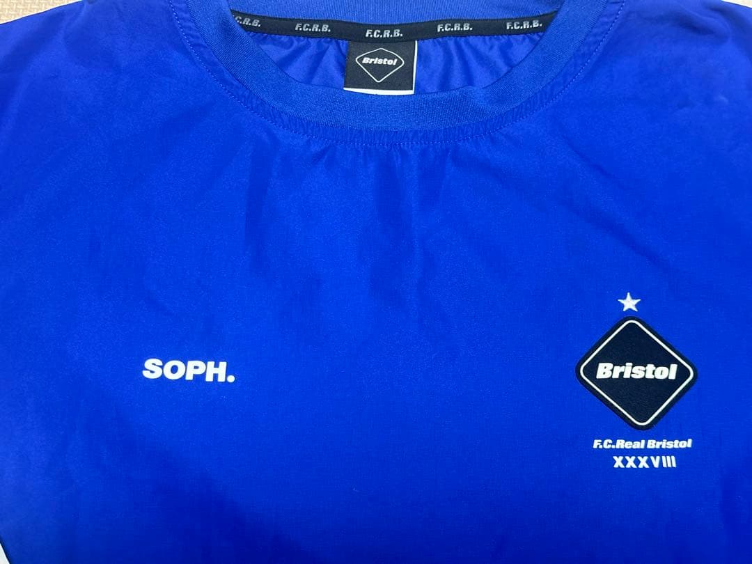 未使用級】F.C.R.B. ブリストル ブルー ピステ L 背面ロゴ 極美品
