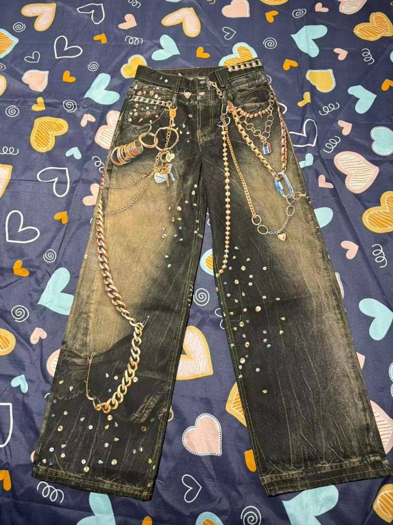 Acne Studios 馬年限定 チェーン柄ジッパーパンツ Sサイズ - メルカリ