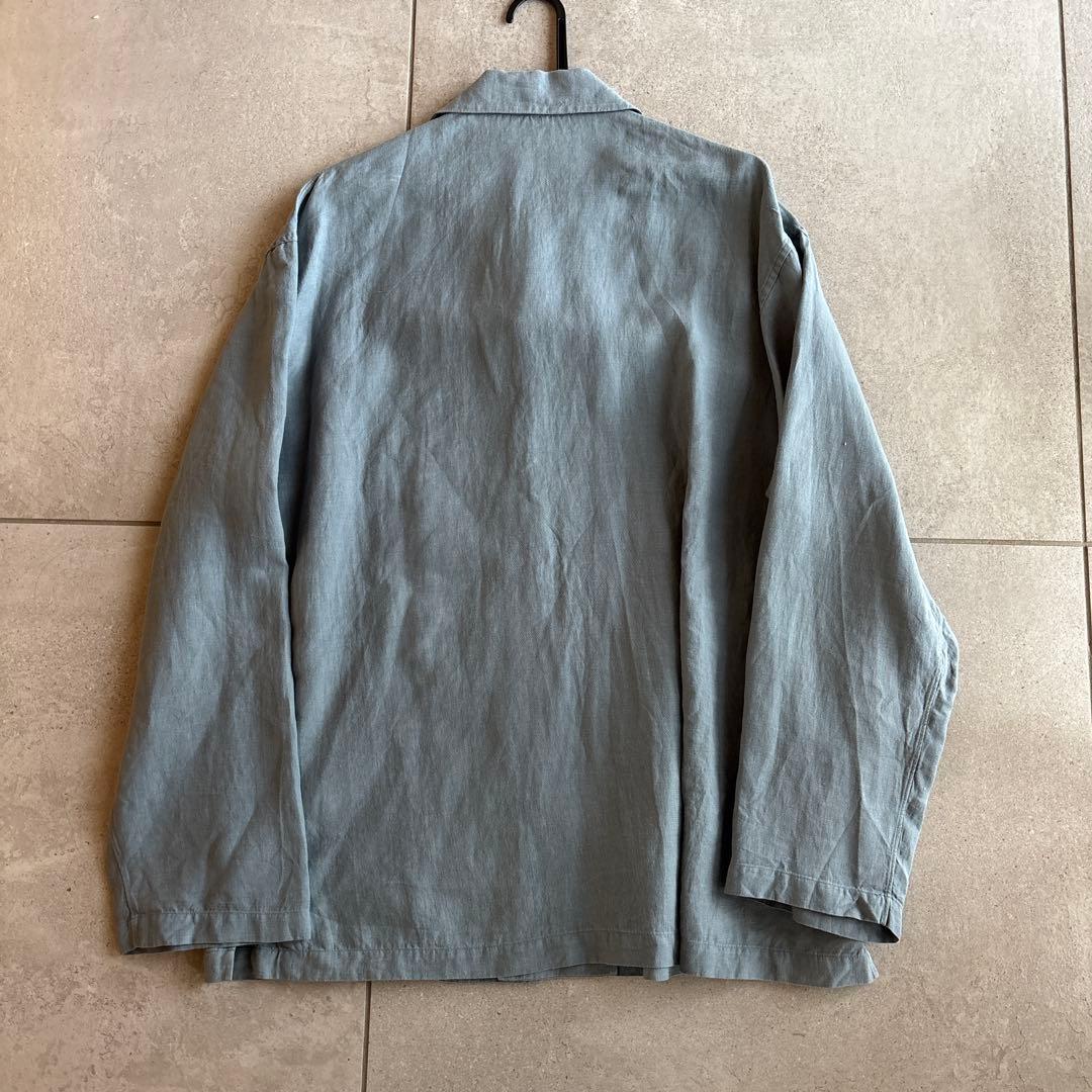 美品AURALEEリネンシャツオーラリー春物SSライトブルー - メルカリ