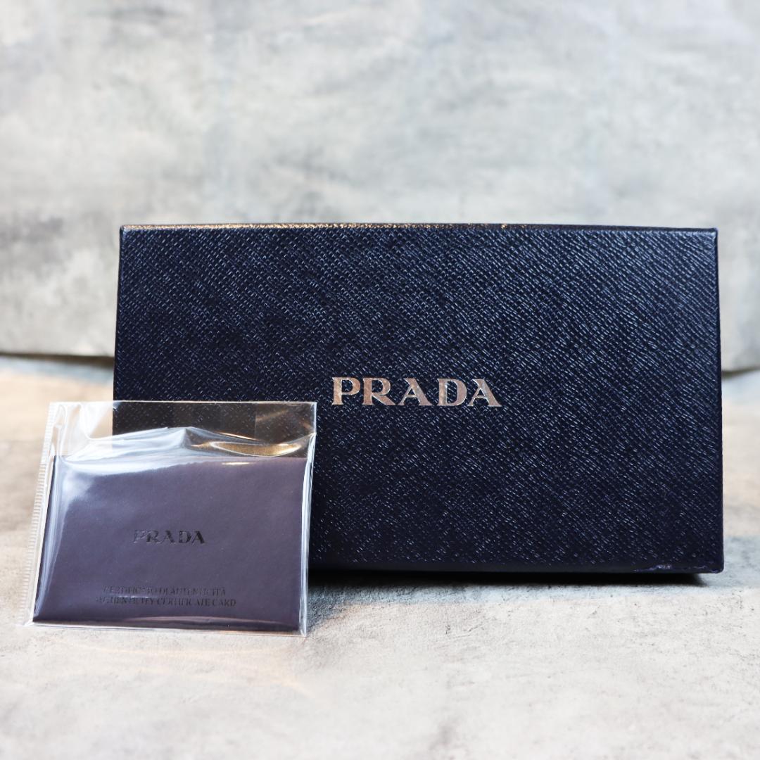 PRADA プラダ サフィアーノ リボン ラウンドファスナー 長財布 ピンク