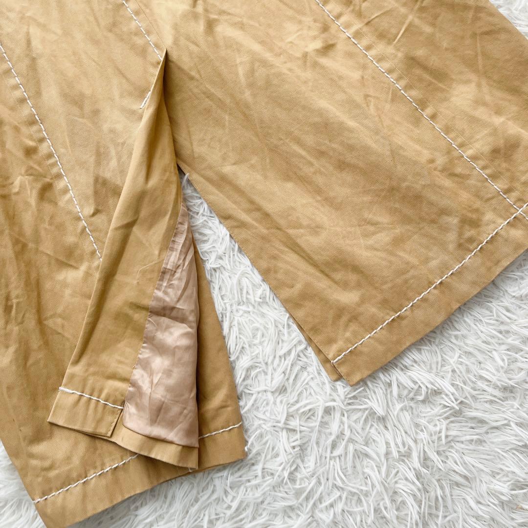 美品】マックスマーラ ロングスプリングコート 袖ベルト 大きいサイズ 刺繍