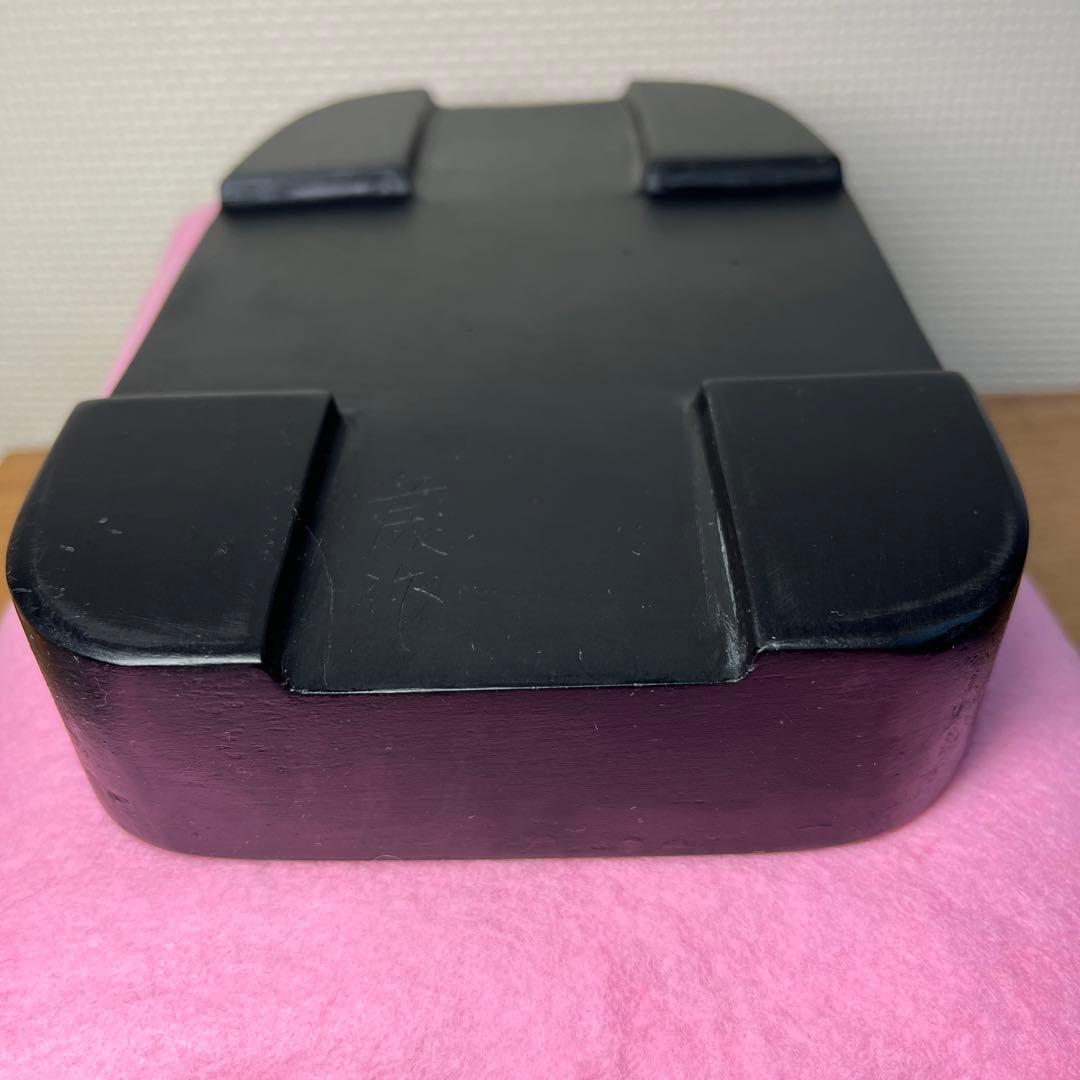 ⭕️雄勝硯 伝統工芸士 特殊彫 希少 四つ足 石紋綺麗 匠 高橋仁夫 岳成