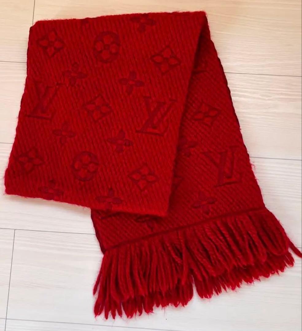 Louis Vuitton 赤 マフラー ウール　ルイヴィトン LOUIS VUITTON（ルイ・ヴィトン） ルイ ヴィトン マフラー レディース