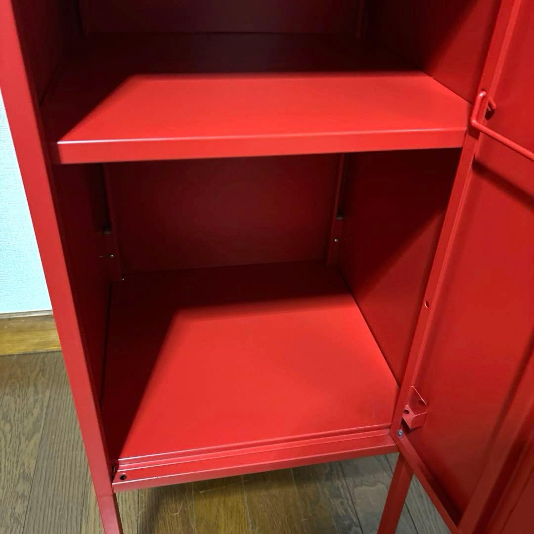 良品】IKEA LIXHULT スチール キャビネット レッド 廃盤 - メルカリ